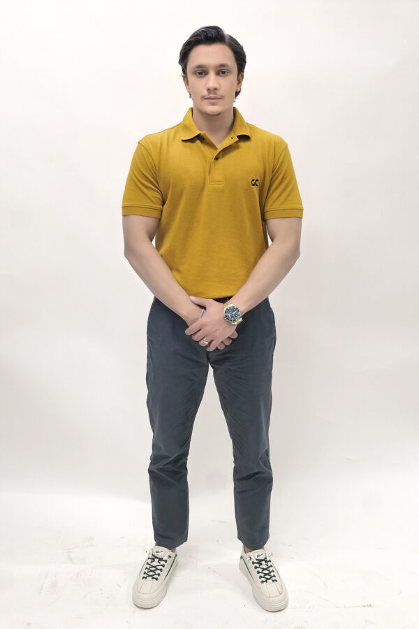 Popcorn Mustard Polo - Image 3