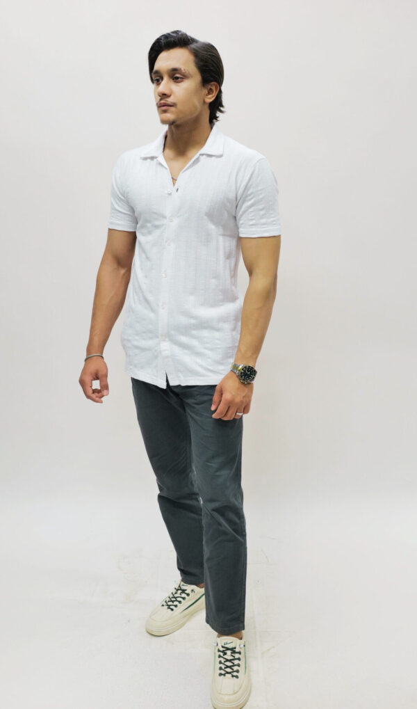 Textured Cuban Collar Shirt